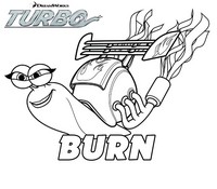 coloriage turbo l escargot burn